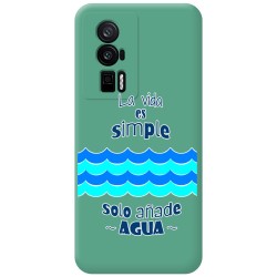 Funda Silicona Líquida Verde para Xiaomi POCO F5 Pro 5G diseño Agua Dibujos
