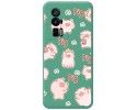 Funda Silicona Líquida Verde para Xiaomi POCO F5 Pro 5G diseño Cerdos Dibujos
