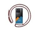 Personaliza tu Funda Colgante Transparente para Xiaomi Redmi Note 12S con Cordon Rosa / Dorado Dibujo Personalizada