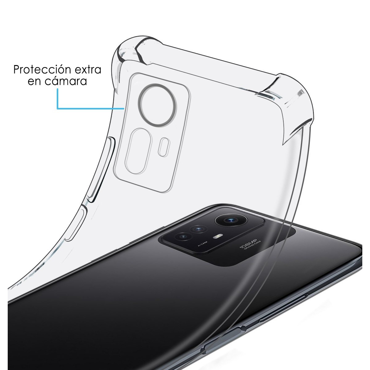 Funda Silicona Antigolpes Transparente compatible con Xiaomi Redmi Note 12S