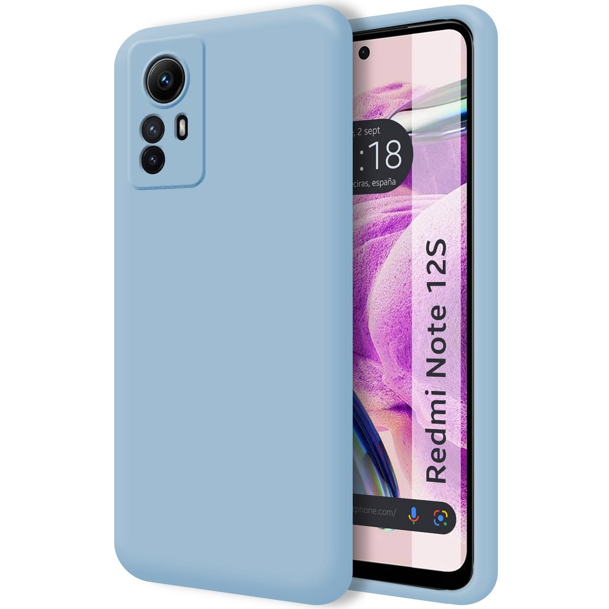 Funda Silicona Líquida Ultra Suave compatible con Xiaomi Redmi Note 12S color Azul