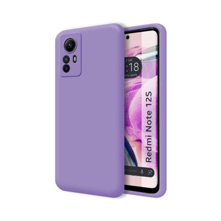 Funda Silicona Líquida Ultra Suave compatible con Xiaomi Redmi Note 12S color Morado