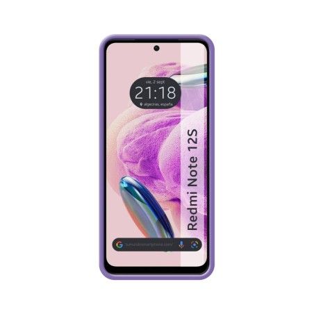 Funda Silicona Líquida Ultra Suave compatible con Xiaomi Redmi Note 12S color Morado