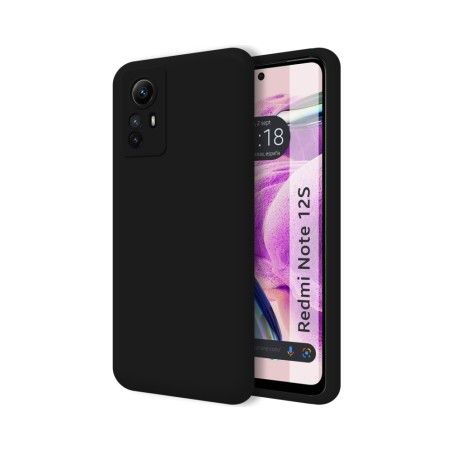 Funda Silicona Líquida Ultra Suave compatible con Xiaomi Redmi Note 12S color Negro