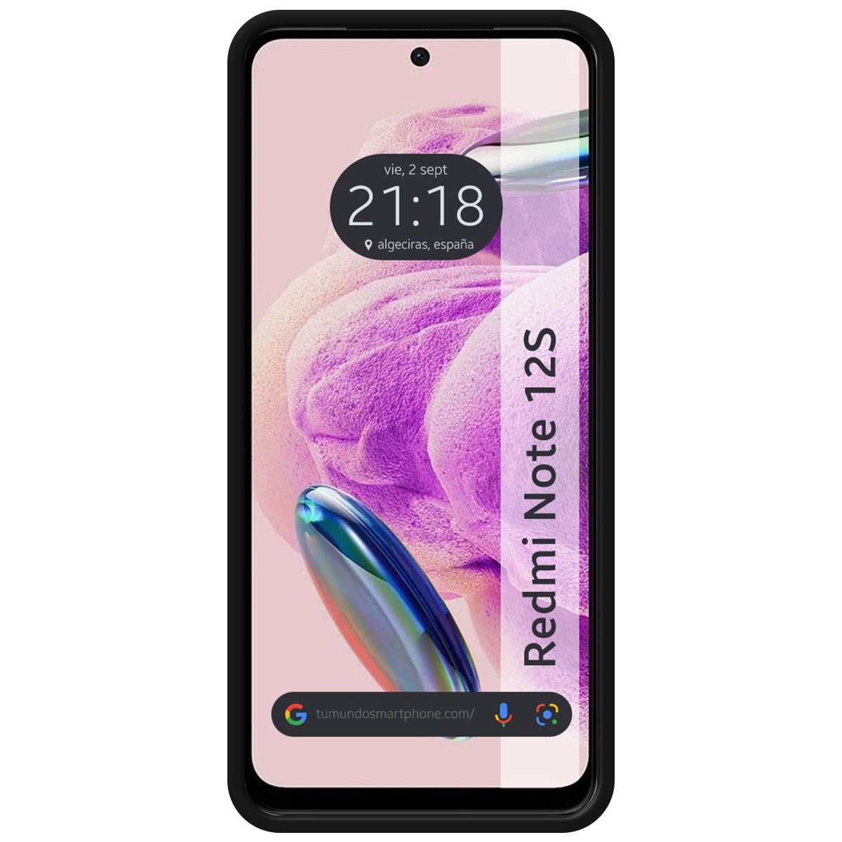 Funda Silicona Líquida Ultra Suave compatible con Xiaomi Redmi Note 12S color Negro