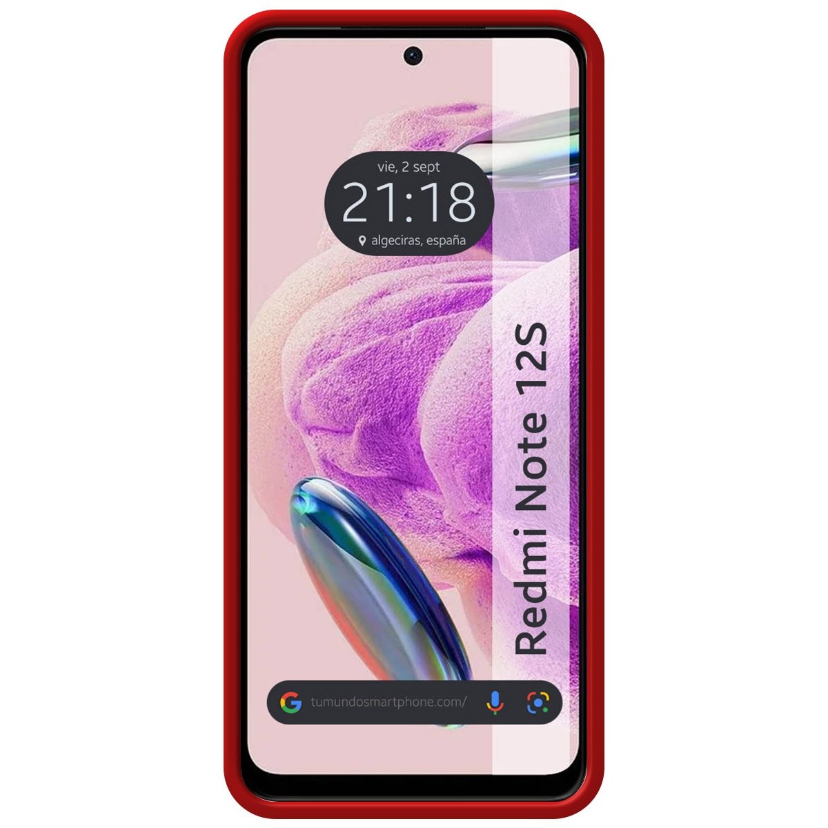 Funda Silicona Líquida Ultra Suave compatible con Xiaomi Redmi Note 12S color Rojo