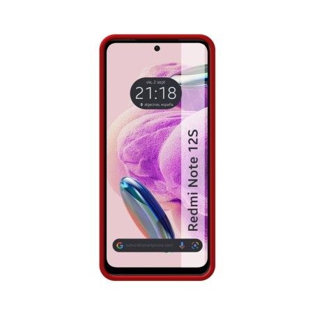 Funda Silicona Líquida Ultra Suave compatible con Xiaomi Redmi Note 12S color Rojo