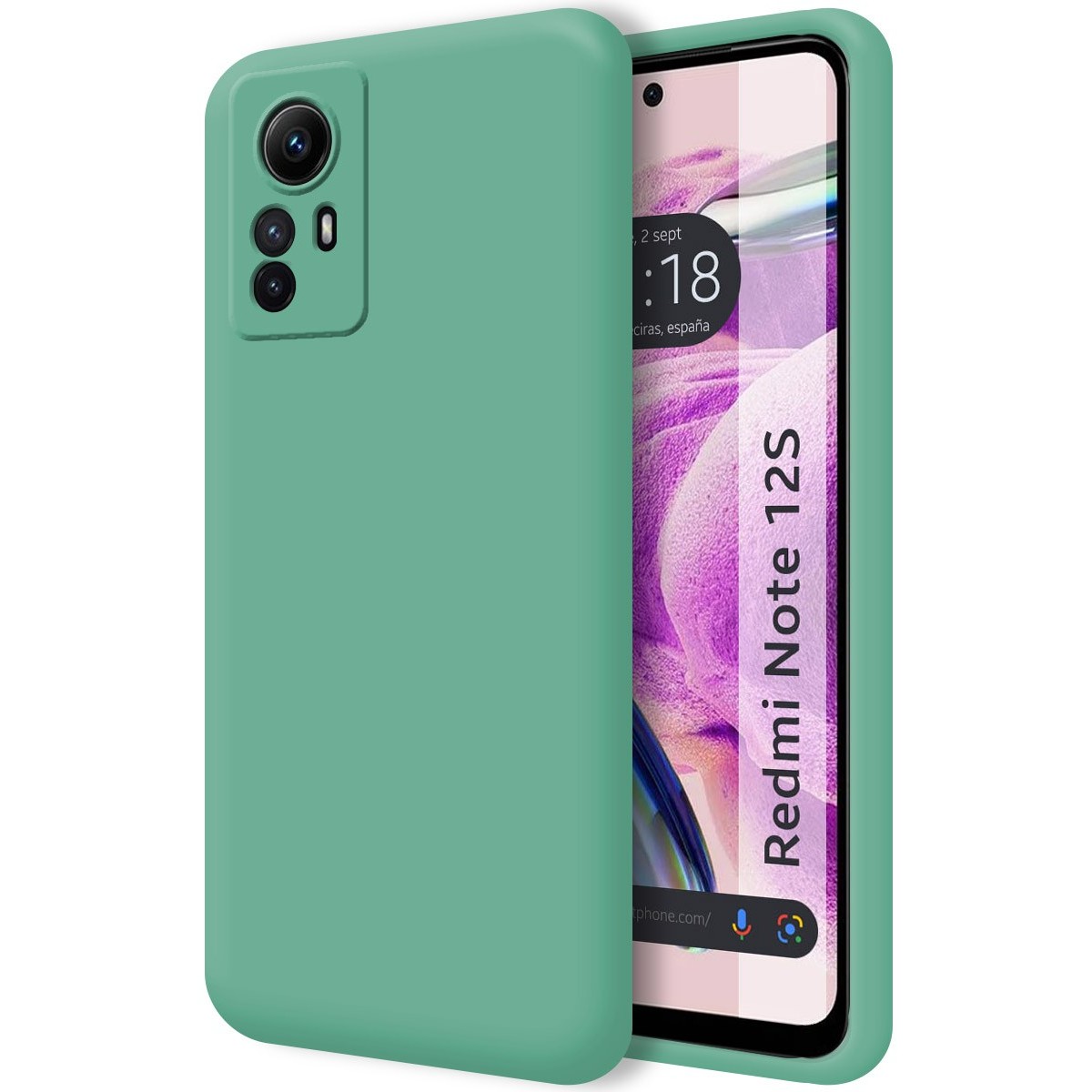 Funda Silicona Líquida Ultra Suave compatible con Xiaomi Redmi Note 12S color Verde