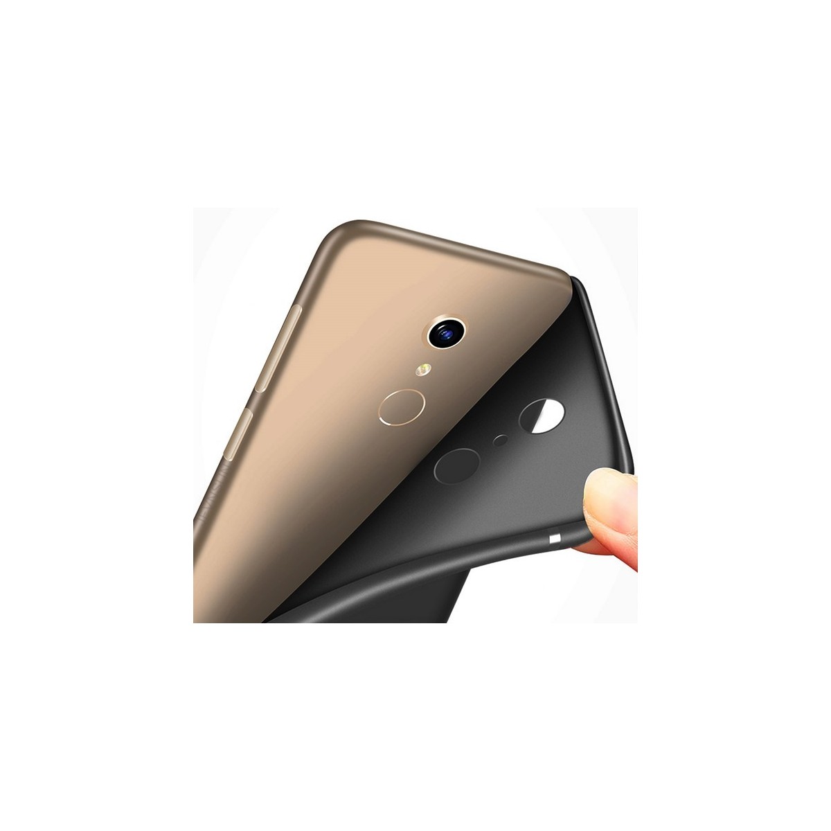 Funda Gel Tpu Tipo Mate Negra para Xiaomi Redmi 5