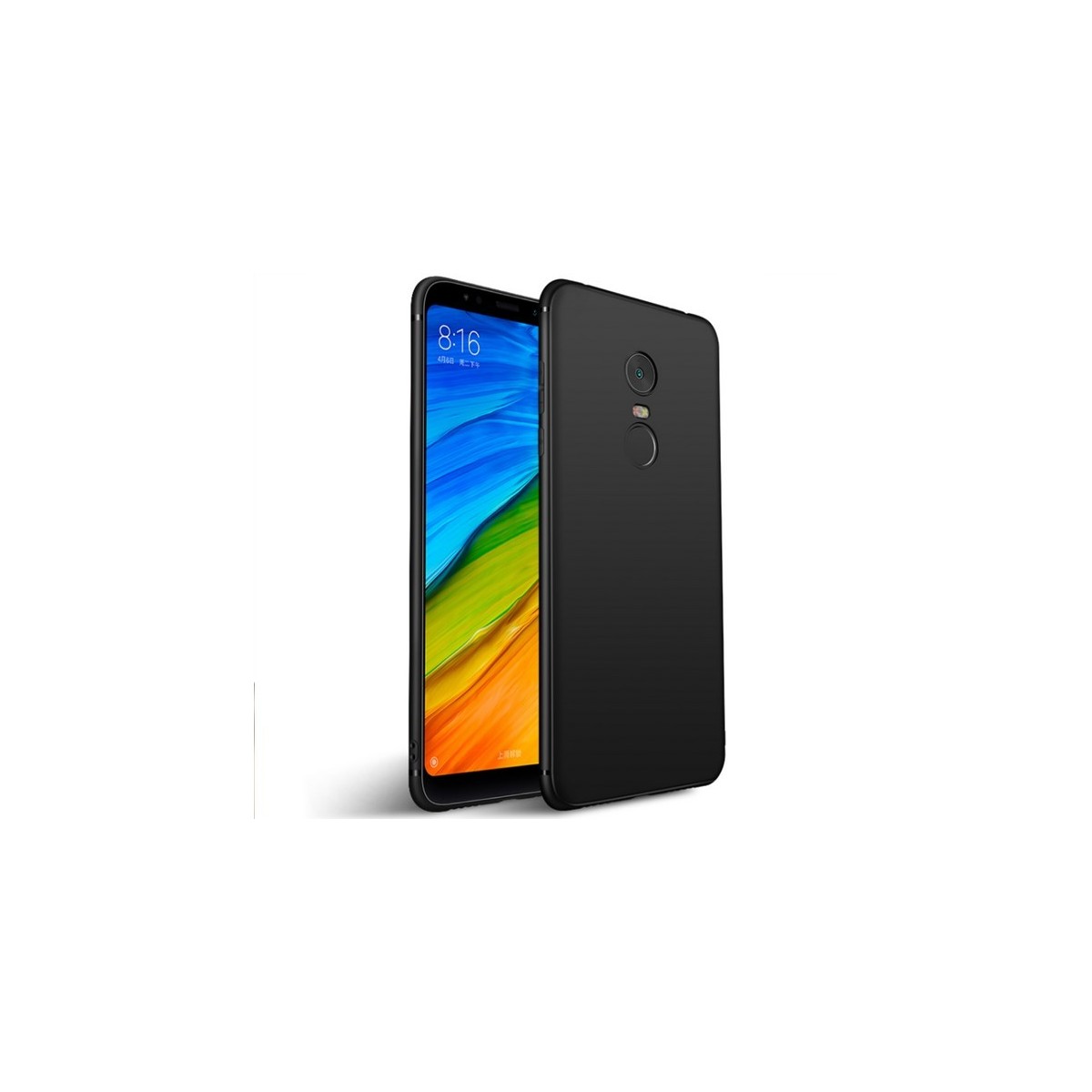 Funda Gel Tpu Tipo Mate Negra para Xiaomi Redmi 5 Plus