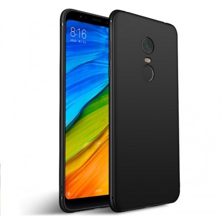 Funda Gel Tpu Tipo Mate Negra para Xiaomi Redmi 5 Plus