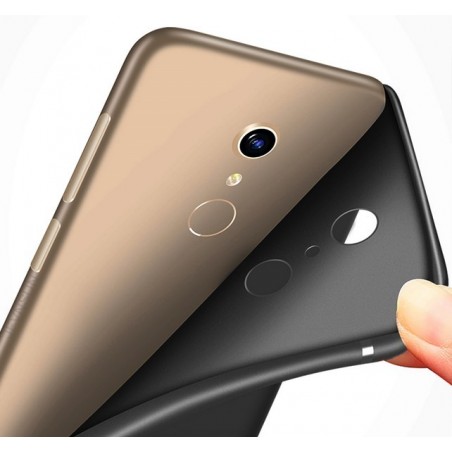 Funda Gel Tpu Tipo Mate Negra para Xiaomi Redmi 5 Plus