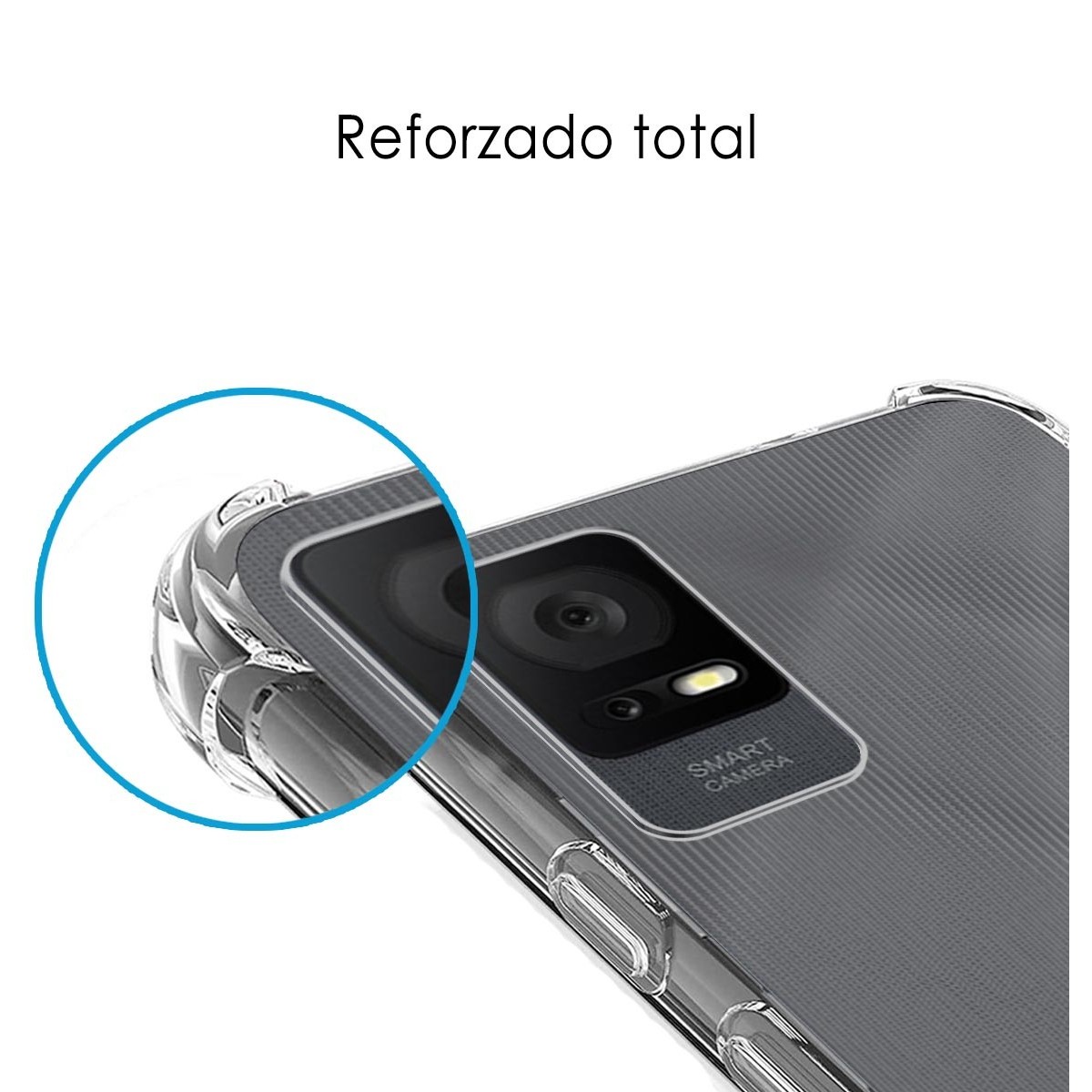 Funda Silicona Antigolpes Transparente para TCL 408