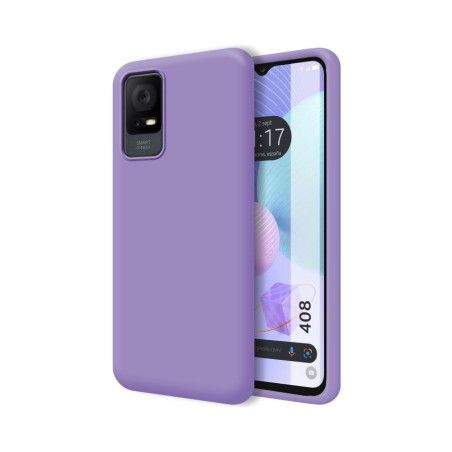 Funda Silicona Líquida Ultra Suave para TCL 408 Color Morada