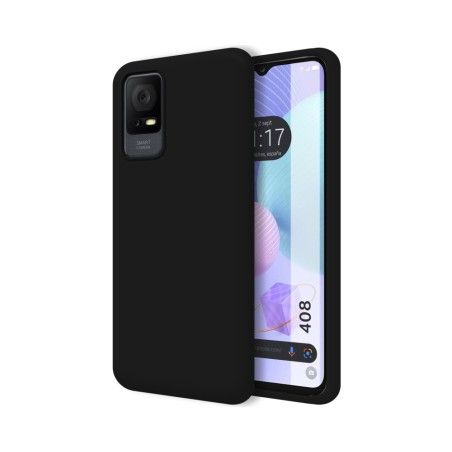 Funda Silicona Líquida Ultra Suave para TCL 408 Color Negra