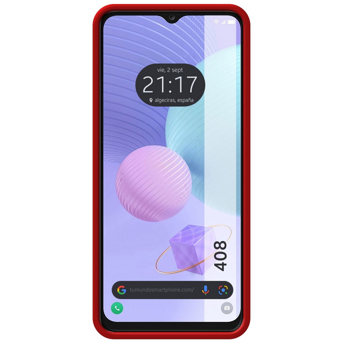 Funda Silicona Líquida Ultra Suave para TCL 408 Color Roja