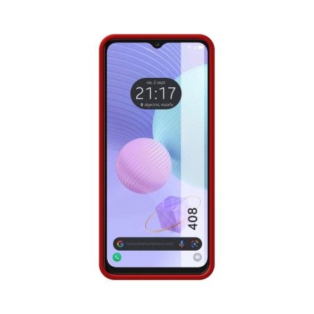 Funda Silicona Líquida Ultra Suave para TCL 408 Color Roja