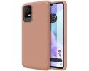 Funda Silicona Líquida Ultra Suave para TCL 408 Color Rosa