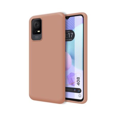 Funda Silicona Líquida Ultra Suave para TCL 408 Color Rosa