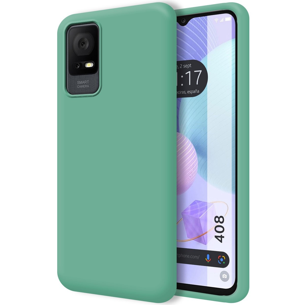 Funda Silicona Líquida Ultra Suave para TCL 408 Color Verde