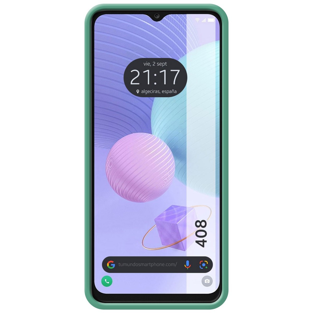 Funda Silicona Líquida Ultra Suave para TCL 408 Color Verde