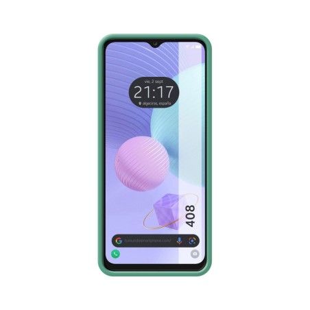 Funda Silicona Líquida Ultra Suave para TCL 408 Color Verde