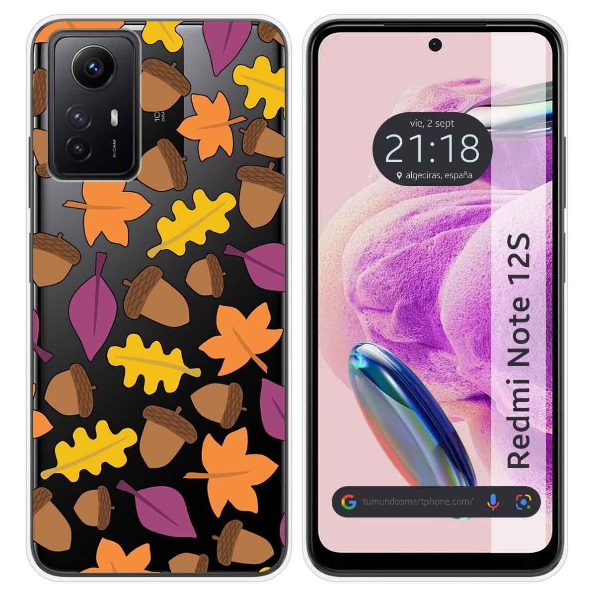 Funda Silicona Transparente compatible con Xiaomi Redmi Note 12S diseño Otoño Dibujos