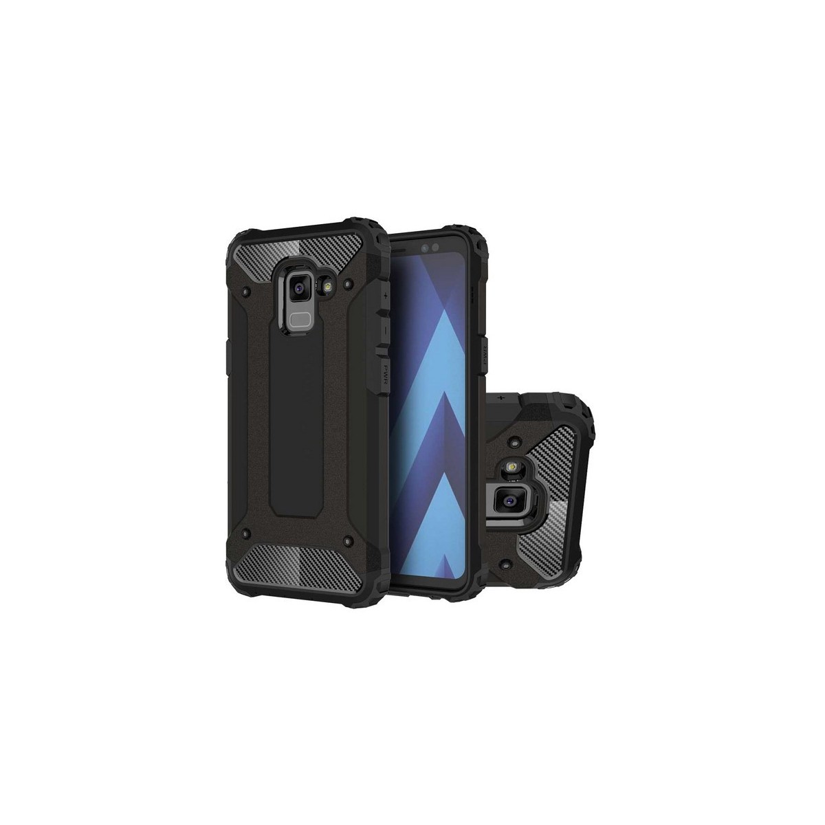 Funda Tipo Hybrid Tough Armor (Pc+Tpu) Negra para Samsung Galaxy A8 (2018)