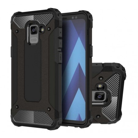 Funda Tipo Hybrid Tough Armor (Pc+Tpu) Negra para Samsung Galaxy A8 (2018)