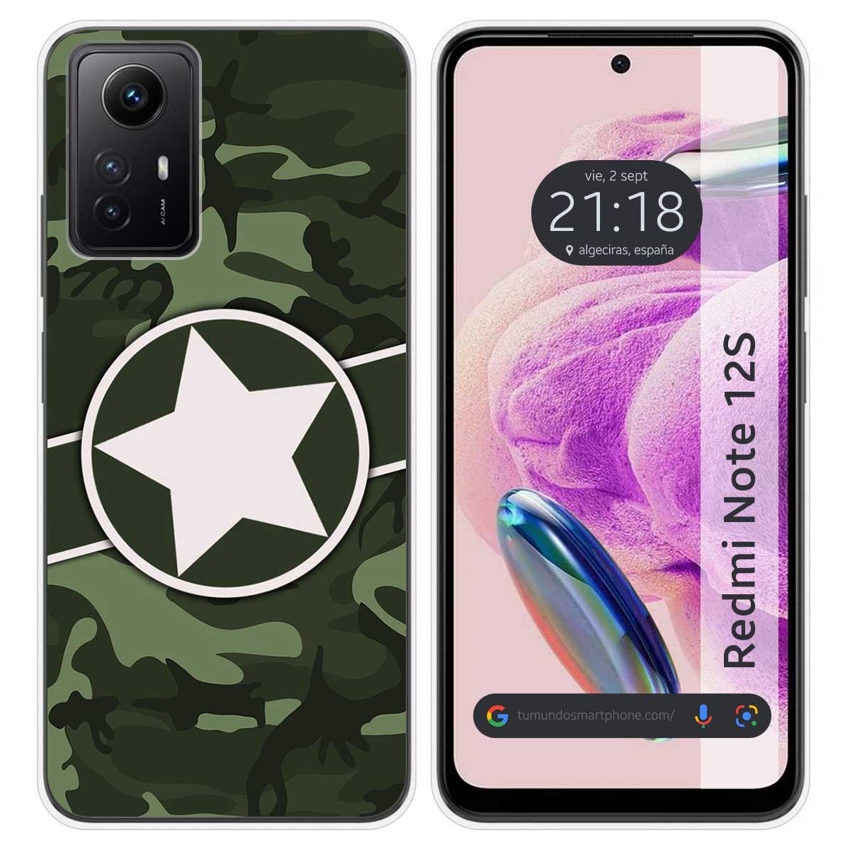 Funda Silicona compatible con Xiaomi Redmi Note 12S diseño Camuflaje 01 Dibujos