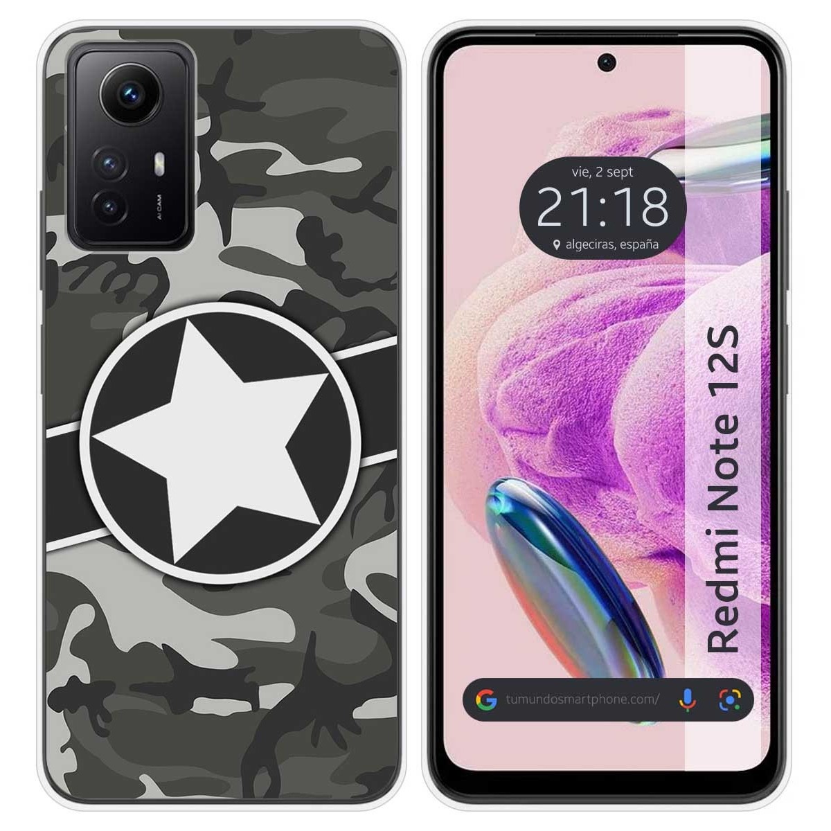 Funda Silicona compatible con Xiaomi Redmi Note 12S diseño Camuflaje 02 Dibujos