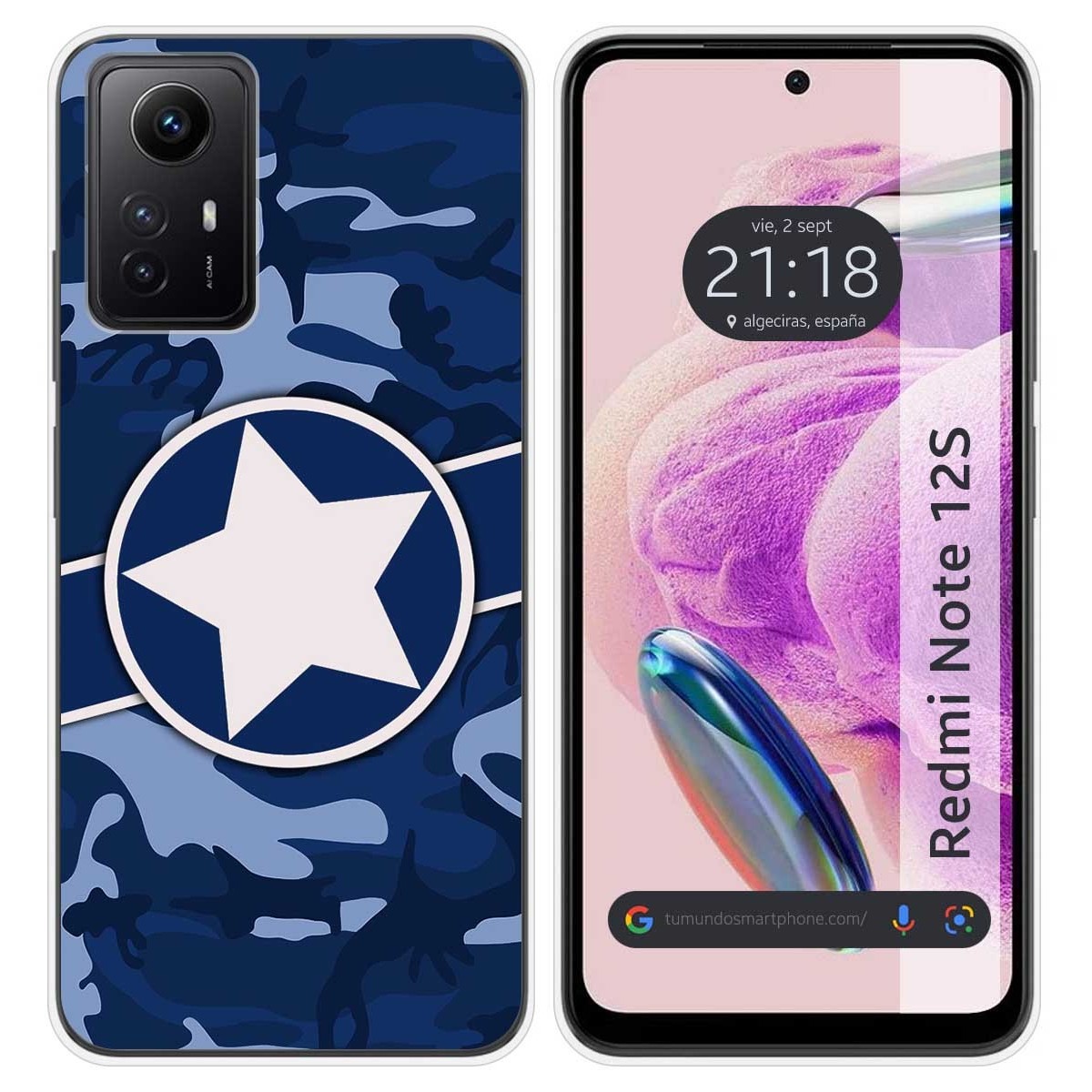 Funda Silicona compatible con Xiaomi Redmi Note 12S diseño Camuflaje 03 Dibujos