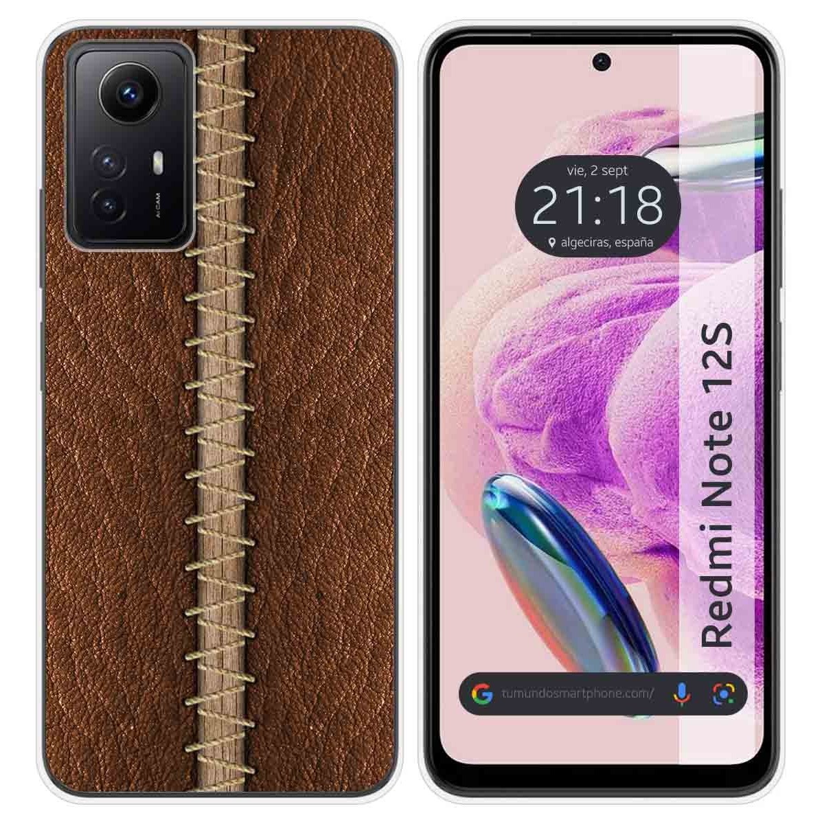 Funda Silicona compatible con Xiaomi Redmi Note 12S diseño Cuero 01 Dibujos