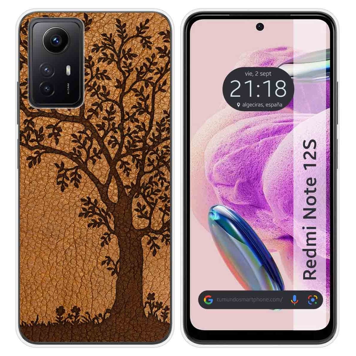 Funda Silicona compatible con Xiaomi Redmi Note 12S diseño Cuero 03 Dibujos