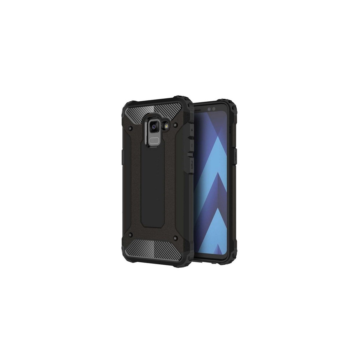 Funda Tipo Hybrid Tough Armor (Pc+Tpu) Negra para Samsung Galaxy A8 (2018)