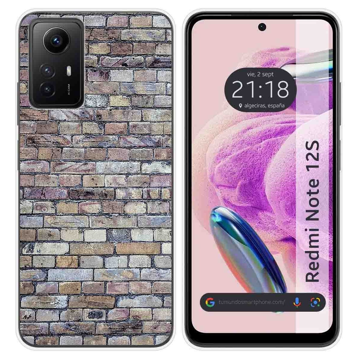 Funda Silicona compatible con Xiaomi Redmi Note 12S diseño Ladrillo 02 Dibujos