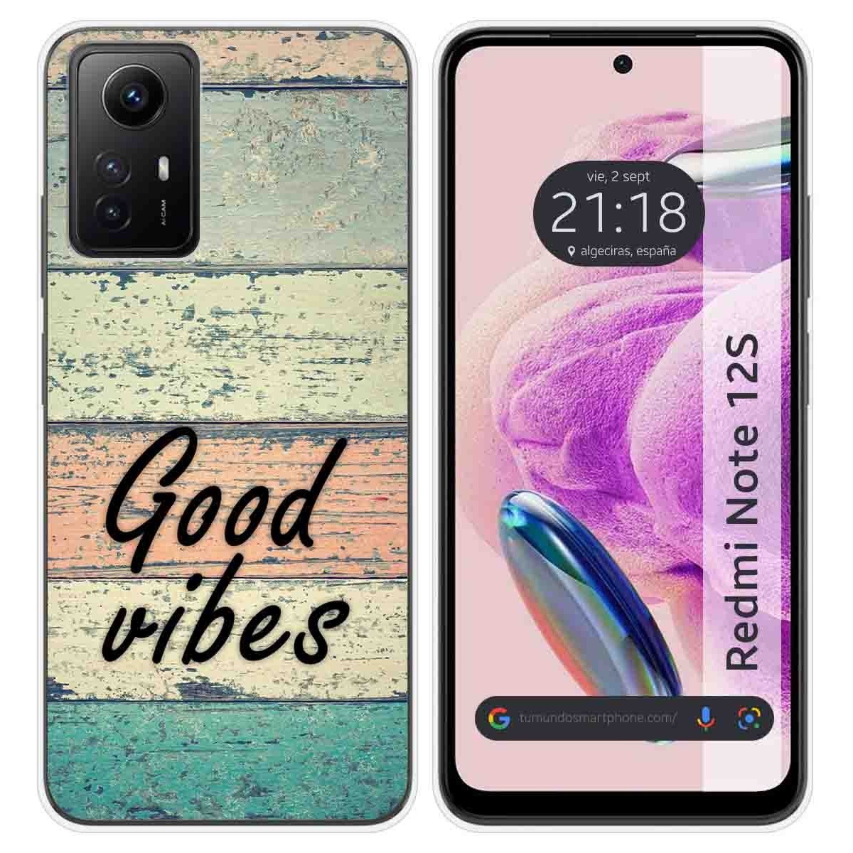 Funda Silicona compatible con Xiaomi Redmi Note 12S diseño Madera 01 Dibujos