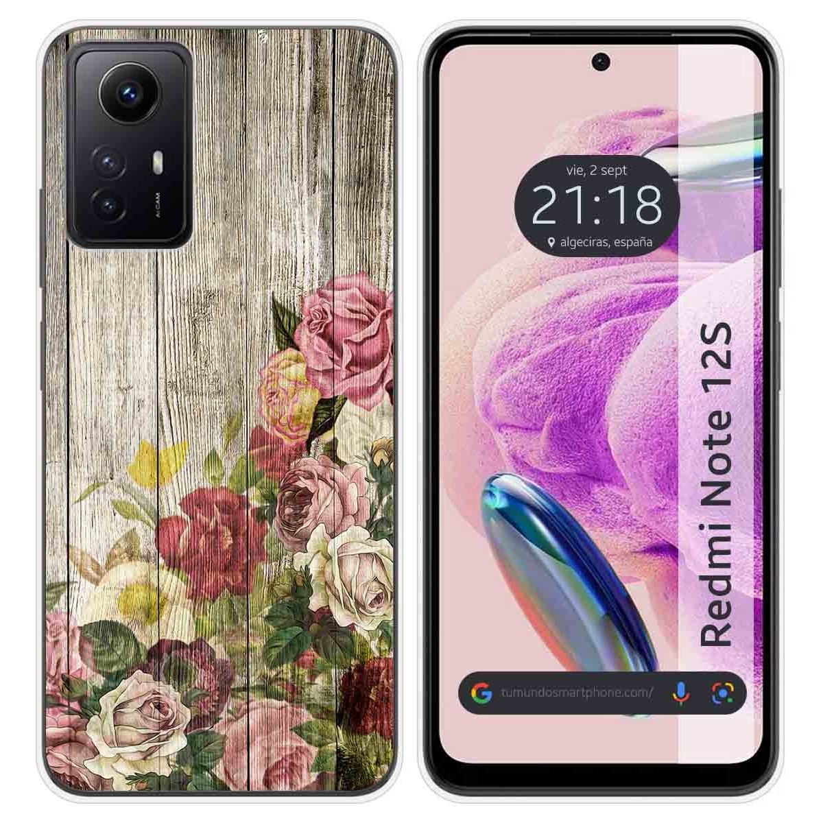 Funda Silicona compatible con Xiaomi Redmi Note 12S diseño Madera 08 Dibujos