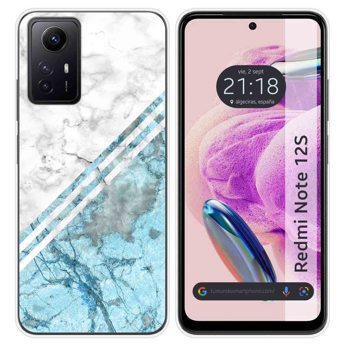 Funda Silicona compatible con Xiaomi Redmi Note 12S diseño Mármol 02 Dibujos
