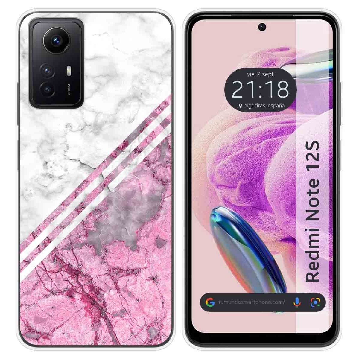 Funda Silicona compatible con Xiaomi Redmi Note 12S diseño Mármol 03 Dibujos