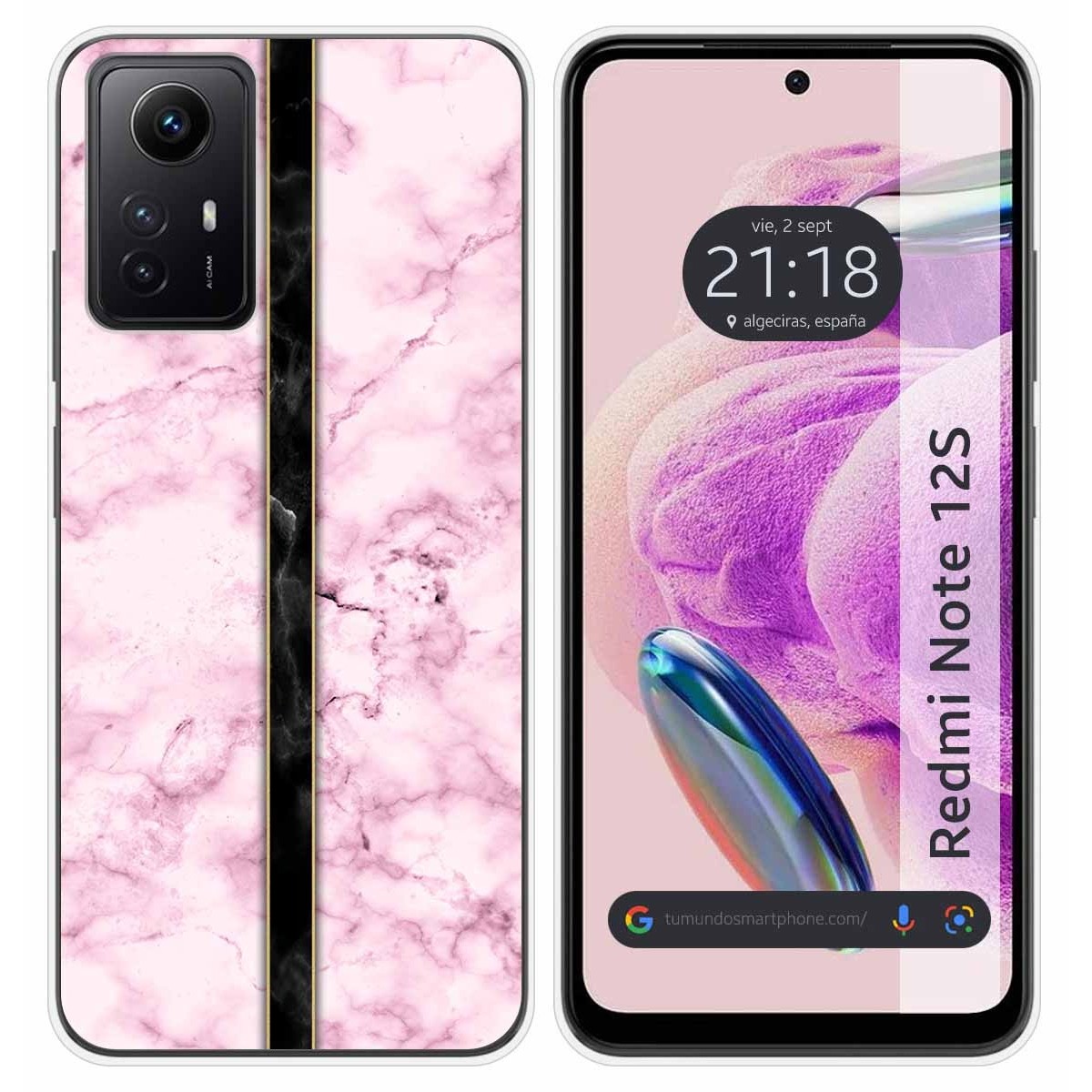 Funda Silicona compatible con Xiaomi Redmi Note 12S diseño Mármol 04 Dibujos