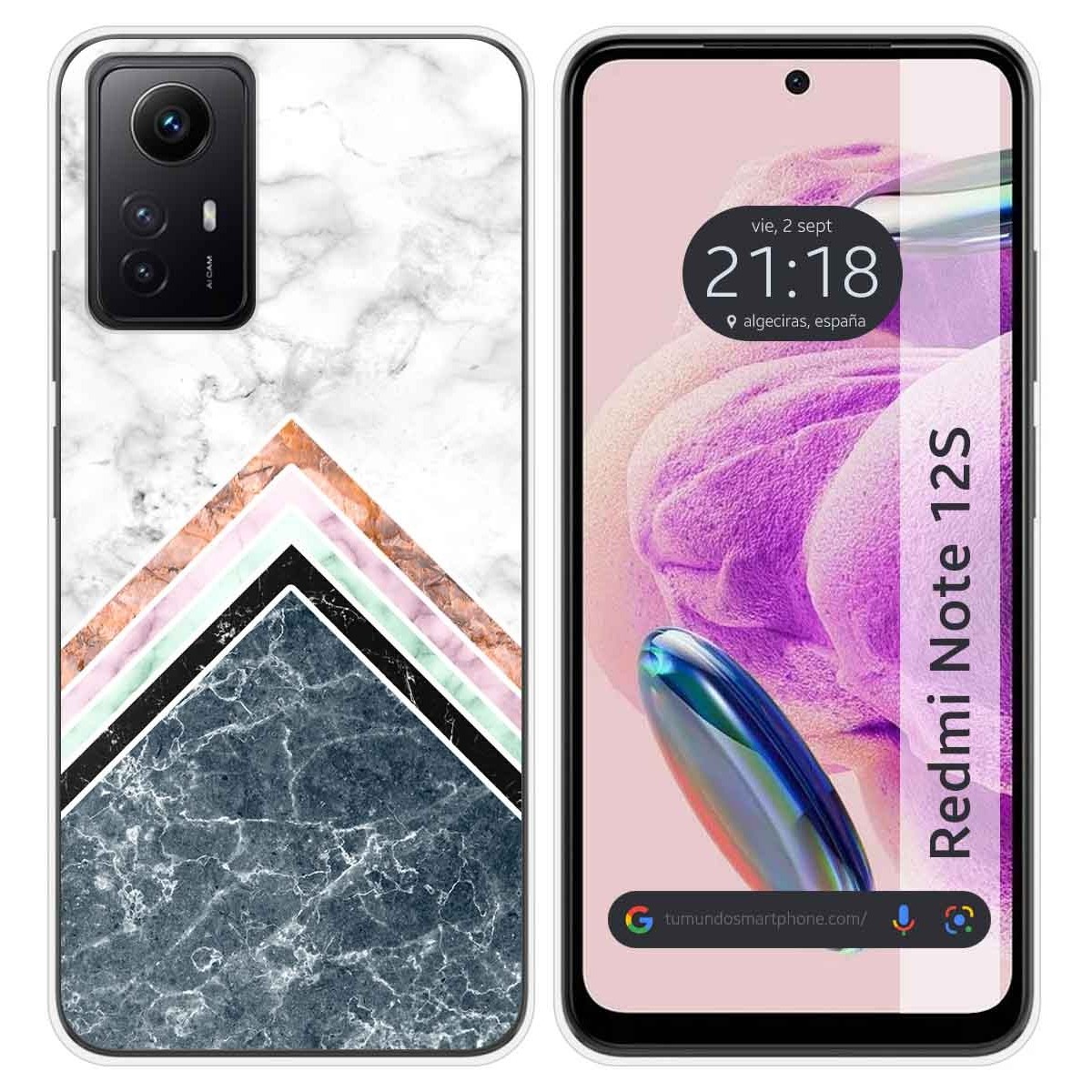 Funda Silicona compatible con Xiaomi Redmi Note 12S diseño Mármol 05 Dibujos