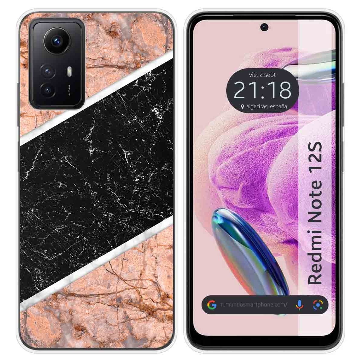 Funda Silicona compatible con Xiaomi Redmi Note 12S diseño Mármol 07 Dibujos