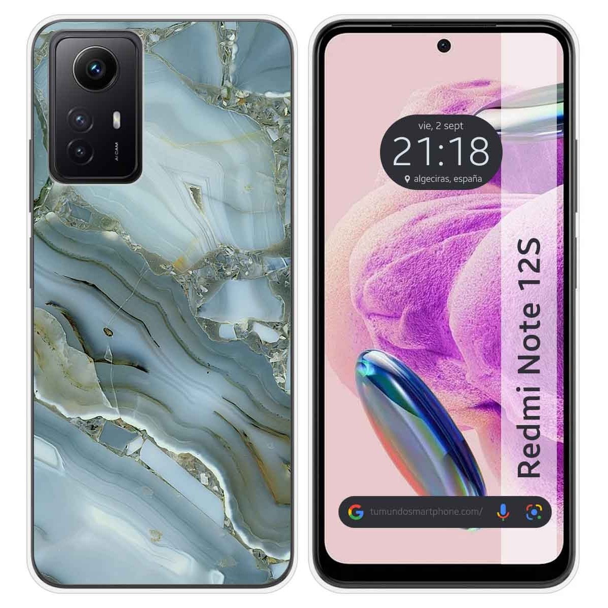 Funda Silicona compatible con Xiaomi Redmi Note 12S diseño Mármol 09 Dibujos
