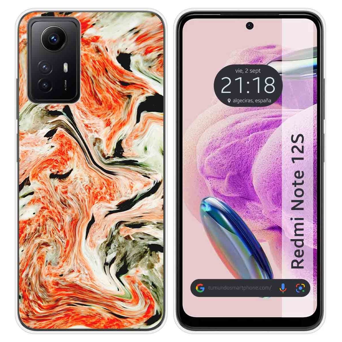 Funda Silicona compatible con Xiaomi Redmi Note 12S diseño Mármol 12 Dibujos
