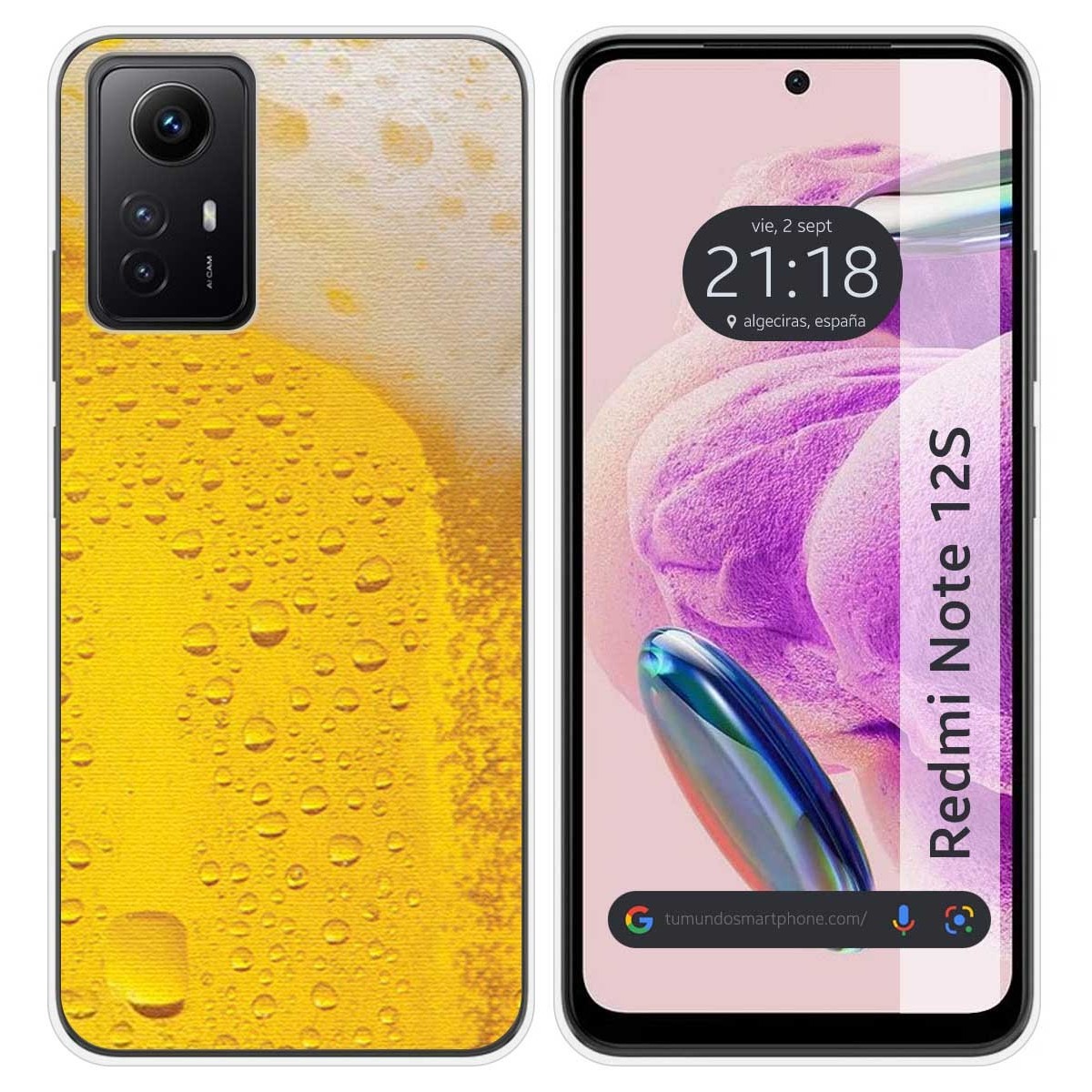 Funda Silicona compatible con Xiaomi Redmi Note 12S diseño Cerveza Dibujos