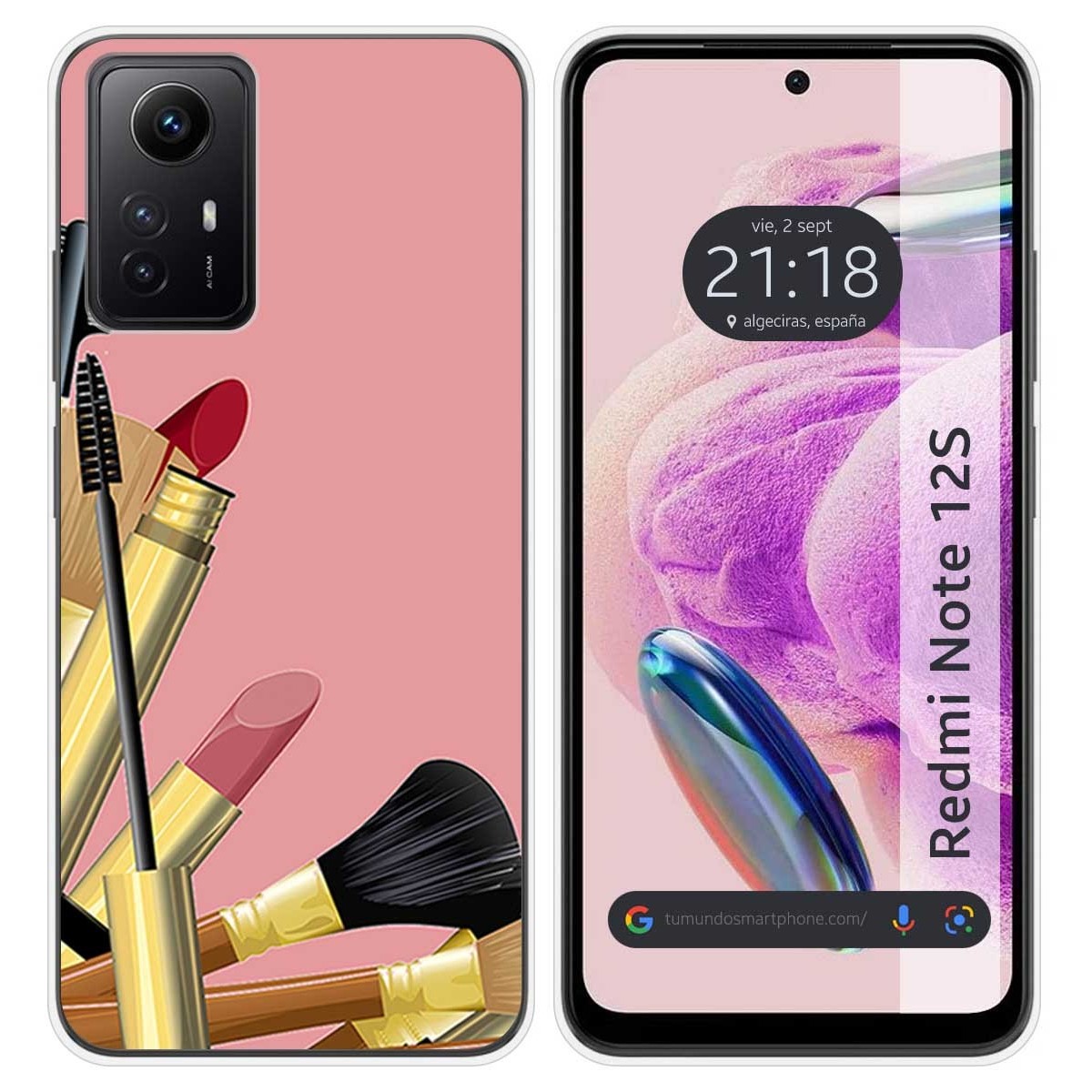 Funda Silicona compatible con Xiaomi Redmi Note 12S diseño Brochas Dibujos