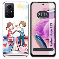 Funda Silicona compatible con Xiaomi Redmi Note 12S diseño Café Dibujos