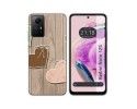 Funda Silicona compatible con Xiaomi Redmi Note 12S diseño Corazones Madera Dibujos