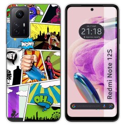 Funda Silicona compatible con Xiaomi Redmi Note 12S diseño Comic Dibujos